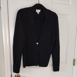 Charter Club Black Cardigan Sweater L